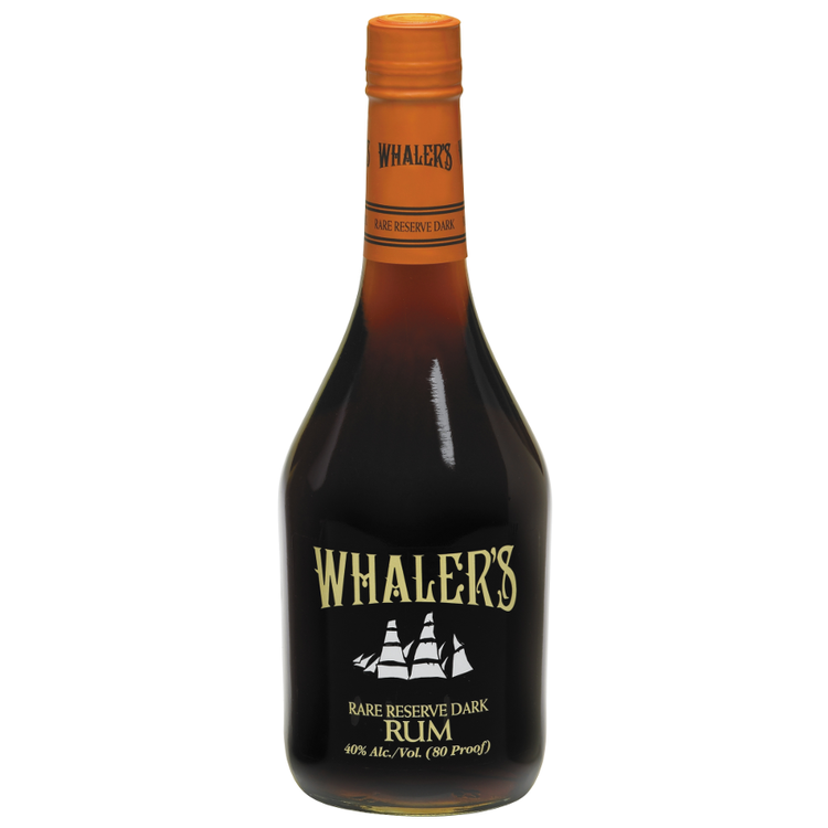 Whaler's Dark Rum Rare Reserve 80 750 ML bottle with Hawaiian graphics.