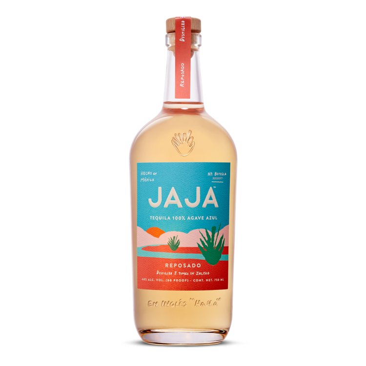 Jaja Tequila Reposado 750 ML bottle with vibrant label design.
