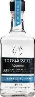 Bottle of Lunazul Tequila Blanco 80 750 ML showcasing Mexican blue agave tequila with vibrant citrus and smooth finish