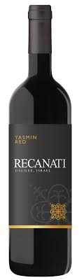 Recanati Yasmin Red 2023 750 ML bottle showcasing Mediterranean red wine with cherry and spice notes