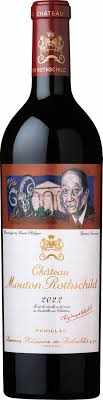 Chateau Mouton Rothschild Pauillac 2022 750ml bottle showcasing luxury Bordeaux wine