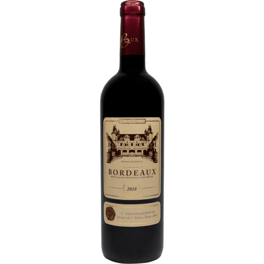 Bottle of Chevalier Du Grand Robert Bordeaux 750 ML red wine with smooth, fruit-forward flavors and elegant finish