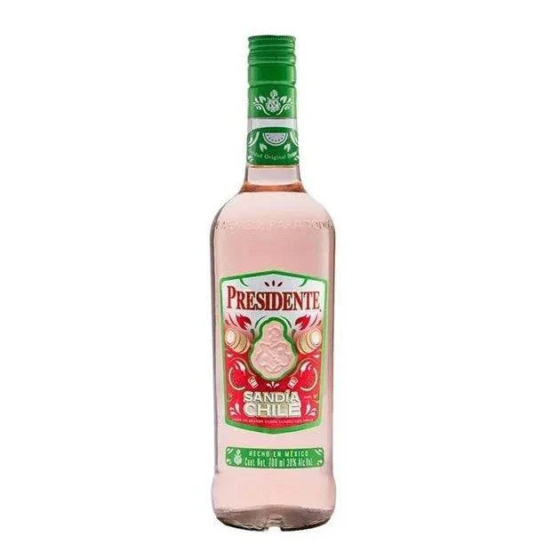 Presidente Brandy Watermelon Sandia Chile Flavored 700ml bottle blending sweet watermelon and spicy chile flavors