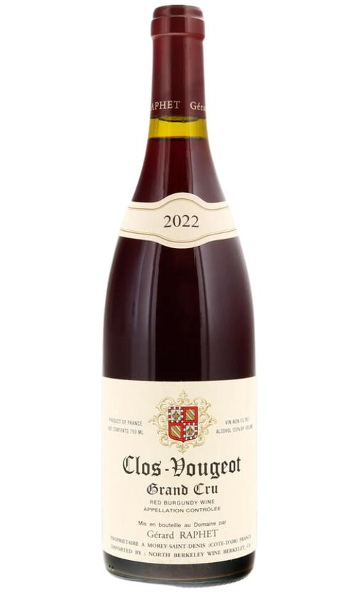 Gerard Raphet Clos De Vougeot Grand Cru Vieilles Vignes 2022 750 ML