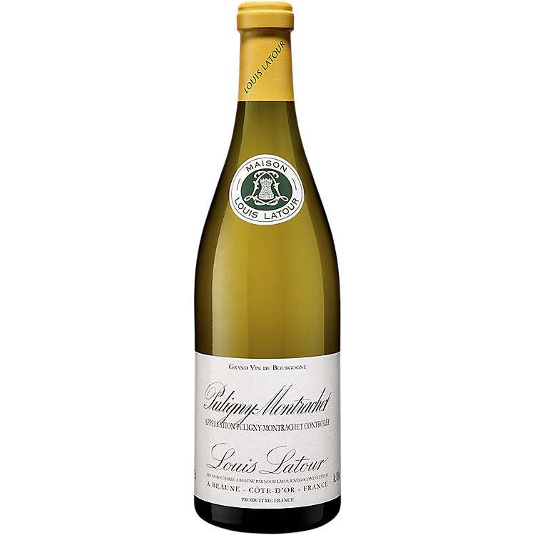 Bottle of Louis Latour Puligny Montrachet 2023 Burgundy white wine with elegant mineral notes