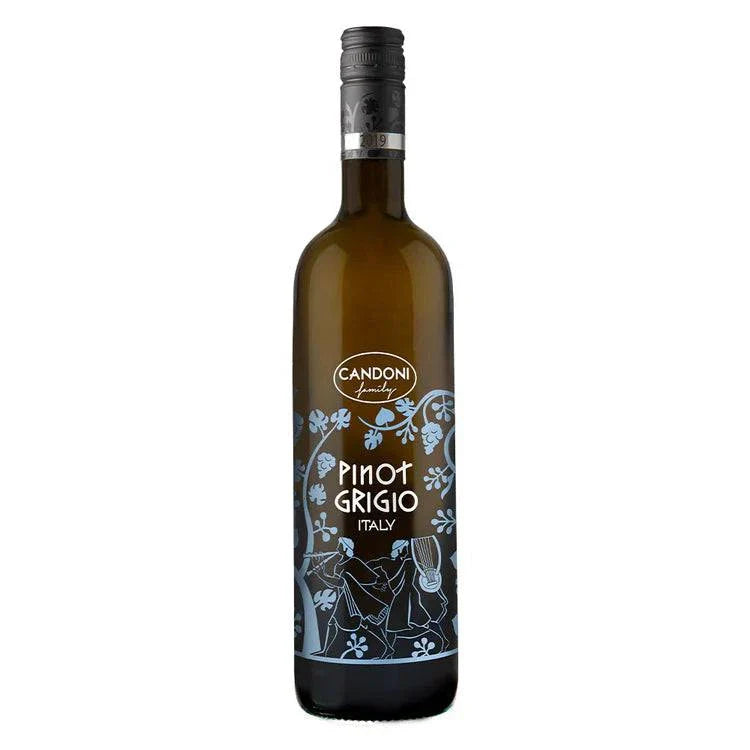 Candoni Pinot Grigio 750 ML Italian white wine bottle with fresh citrus and floral notes