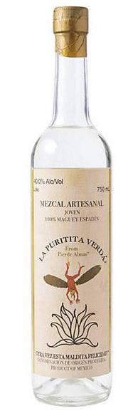 Pierde Almas Joven Maguey Espadin La Puritita Mezcal 750 ML bottle showcasing artisanal Oaxacan mezcal with bright herbal and smoky agave flavors