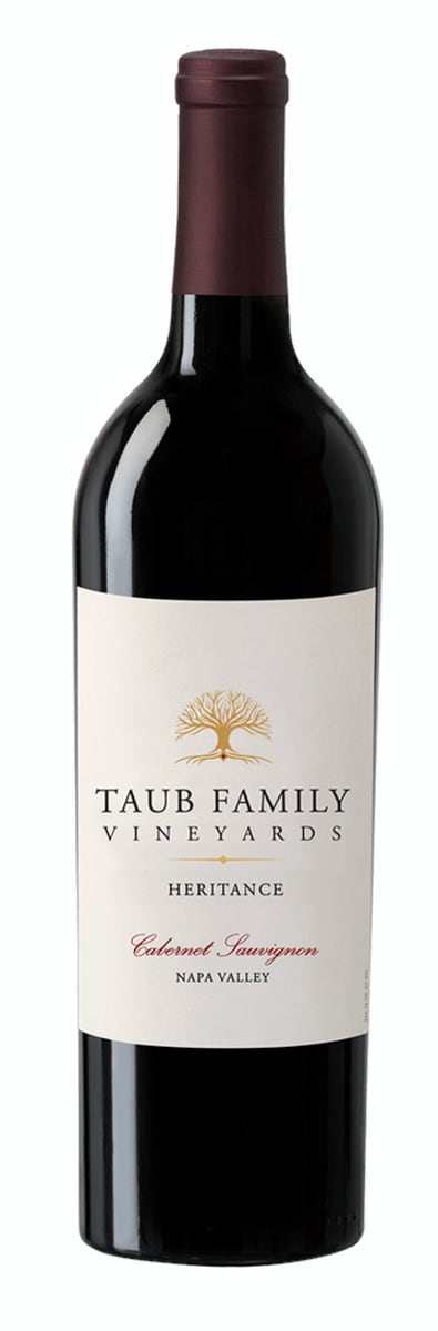 Bottle of Taub Family Vineyards Napa Valley Heritance Cabernet Sauvignon 2022 750 ML with elegant label
