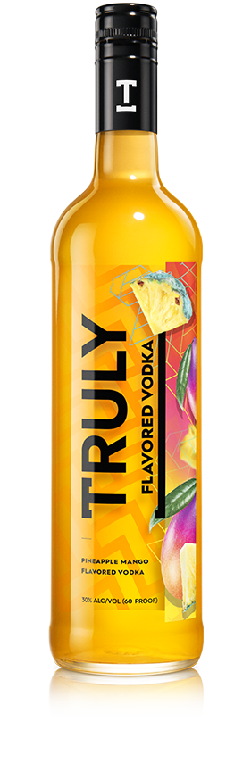 Truly Pineapple Mango Flavored Vodka 750 ML bottle with tropical fruit flavors for cocktails and sipping