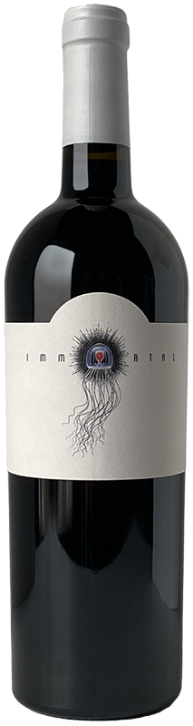 Immortal Estate Slope Cabernet Sauvignon 2019 Napa Valley red wine bottle with elegant label and silver cap.