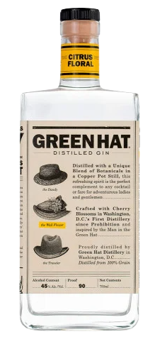 Green Hat Citrus Floral Gin 750 ML bottle