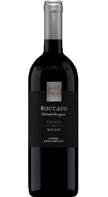 Famiglia Zingarelli Roccato 2020 red wine bottle, 750 ML, Tuscan estate wine with rich flavors.