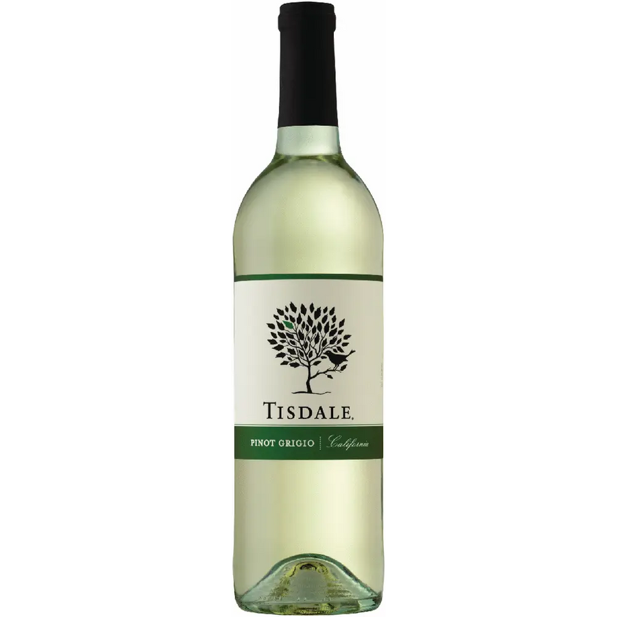 Tisdale Wines Pinot Grigio 750 ML bottle with elegant label on white background