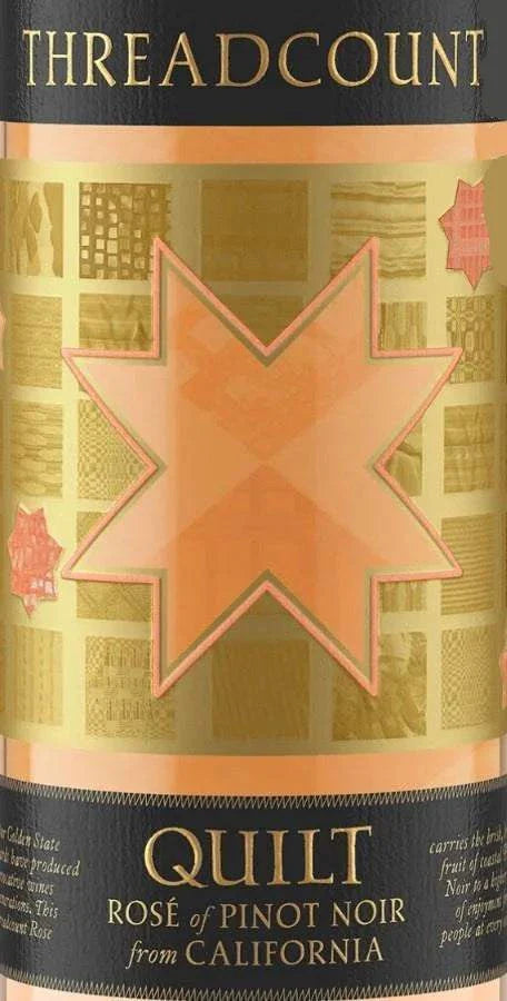 Threadcount Pinot Noir Rose 2024 California 750ml bottle with vibrant pink hue and fresh red fruit flavors