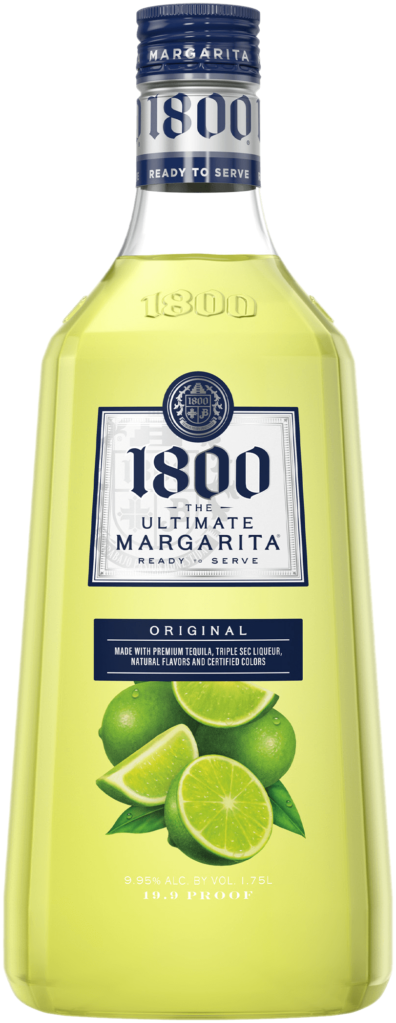 1800 The Ultimate Lime Margarita Tequila 1.75 L bottle with refreshing lime flavor.
