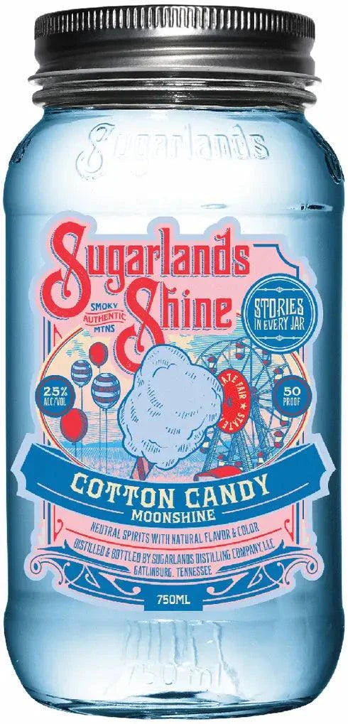 Sugarlands Shine Cotton Candy Moonshine 750 ML bottle with vibrant flavor and smooth finish