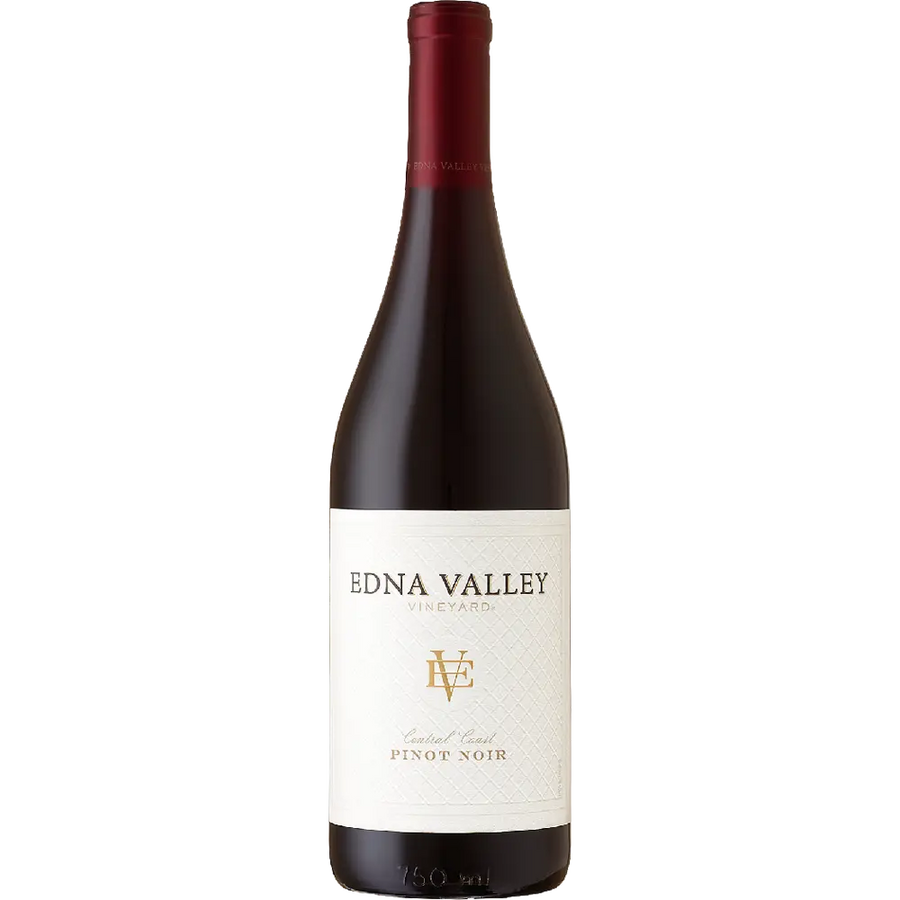 750 ML bottle of Edna Valley Pinot Noir red wine from Paragon Vineyard with fruity and earthy notes