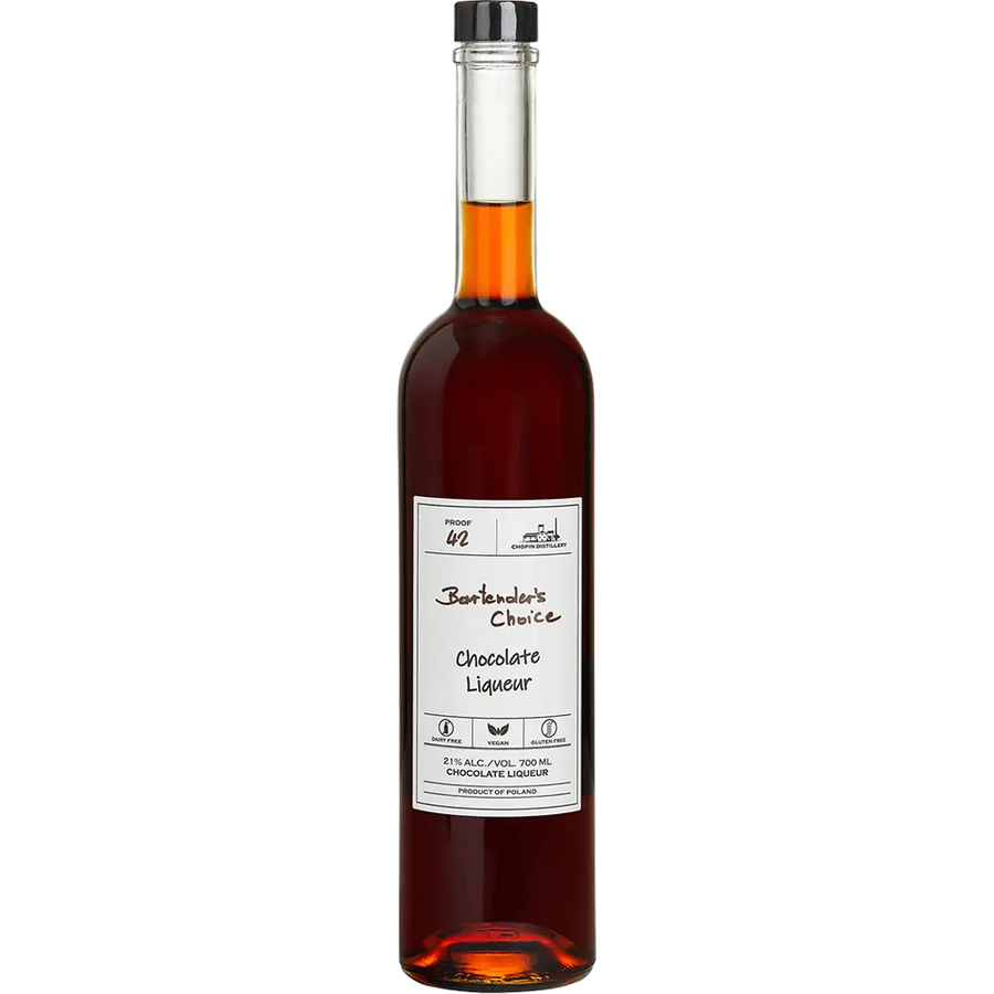 Chopin Bartenders Choice Chocolate Liqueur 700 ML bottle with rich cocoa and vanilla bean aromas.