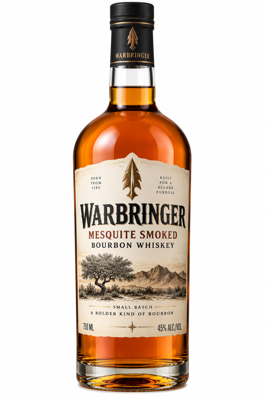 Warbringer Mesquite Smoked Bourbon Whiskey 750 ML