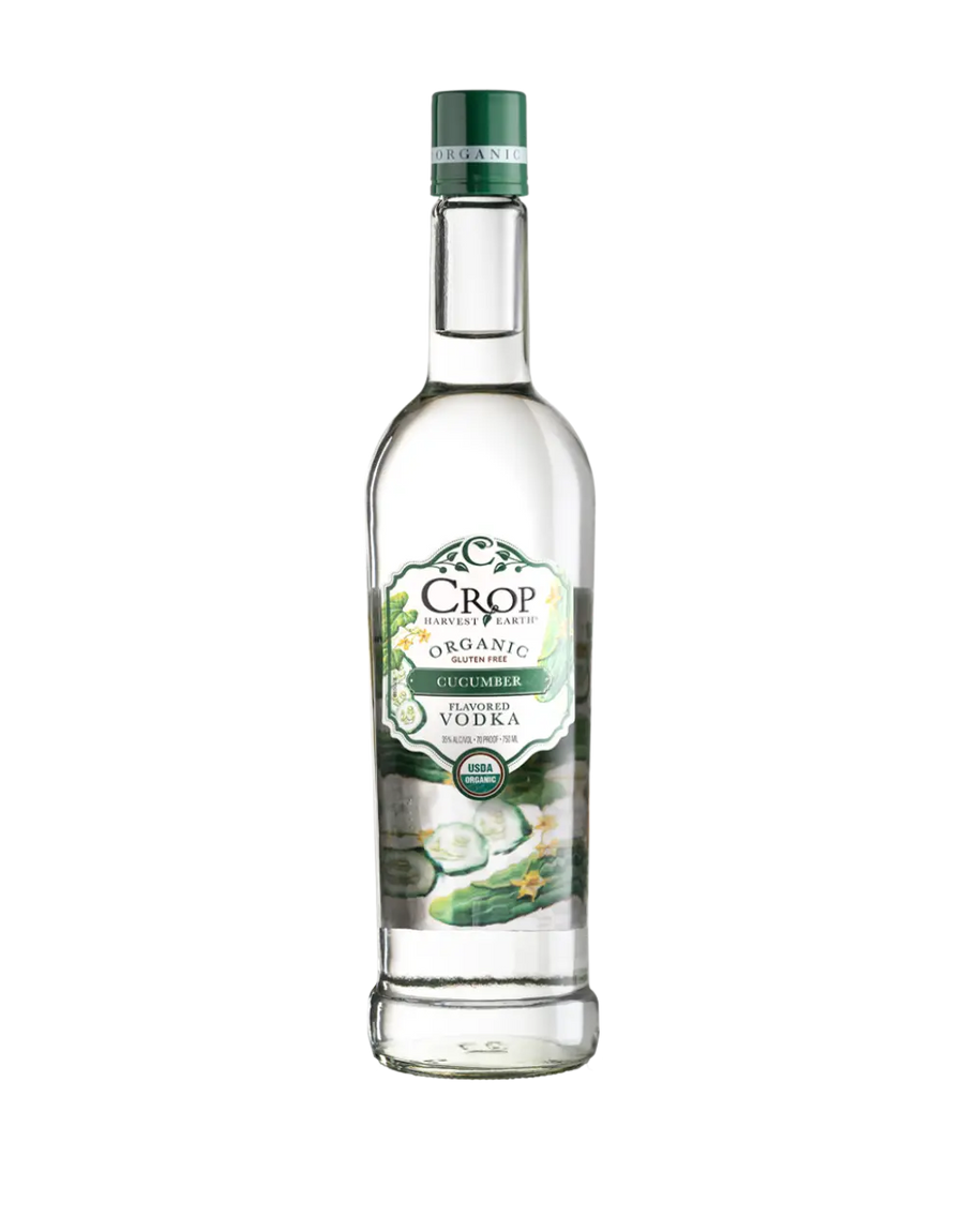 Crop Harvest Earth Company Cucumber Vodka 750 ML bottle with organic cucumber flavor and clean, smooth finish