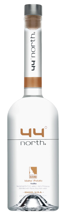44 North Idaho Potato Vodka 750 ML clear bottle premium Idaho potato vodka distilled five times smooth gluten-free spirit