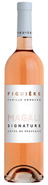 Bottle of Figuière Magal Signature Côtes de Provence wine with a white label.