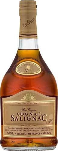 Salignac Cognac Vs 80 750 ML bottle with smooth texture and balanced flavor French cognac