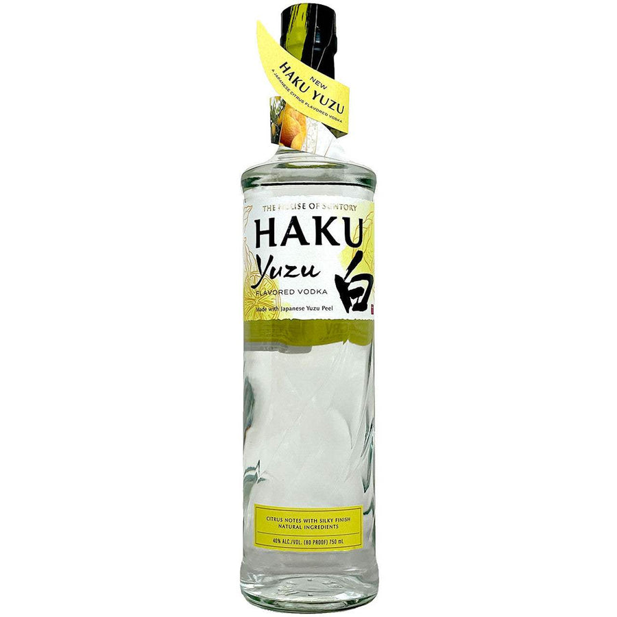 Suntory Citrus Haku Yuzu flavored vodka bottle with bright citrus notes and Japanese yuzu essence