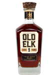 Bottle of Old Elk Straight Bourbon 9 Year 92 proof 750ml with rich amber color and detailed label