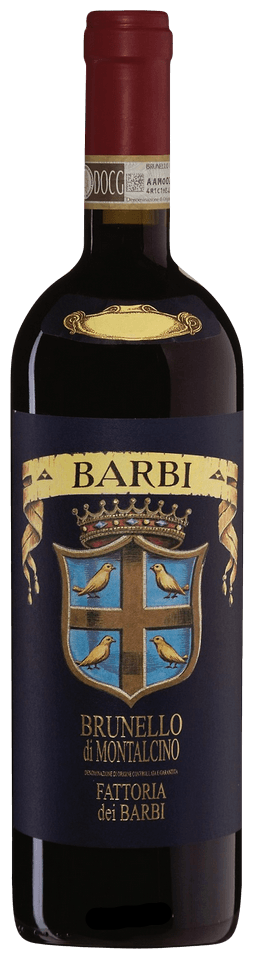 Barbi Brunello di Montalcino wine bottle with label