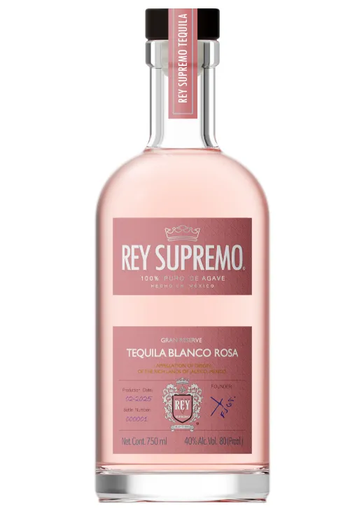 Rey Supremo Tequila Blanco Rosa 750 ML