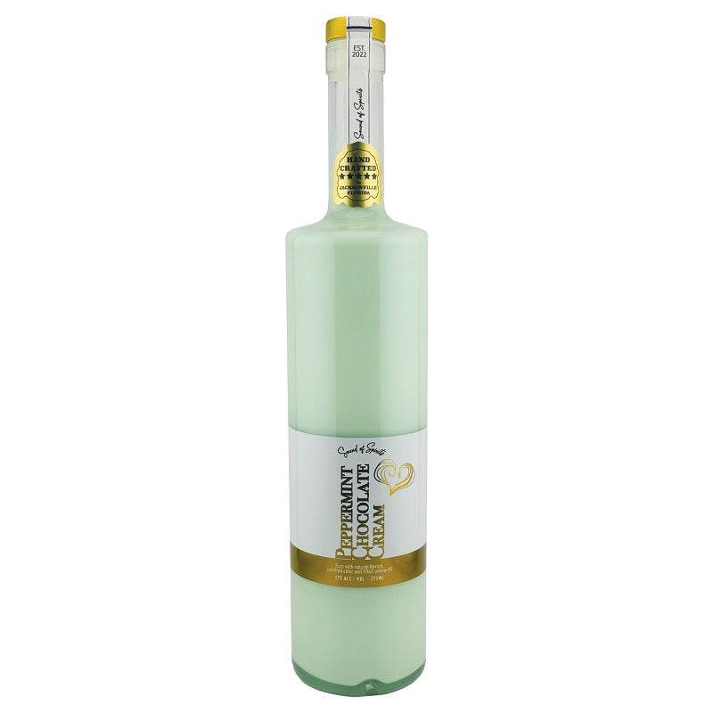 750ml bottle of Sound of Spirits Peppermint Chocolate Cream Liqueur blending peppermint and chocolate cream flavors
