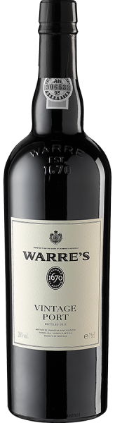 Warre's Vintage Port 2000 750ml bottle of fortified wine with rich dark fruit and chocolate notes from Douro Valley