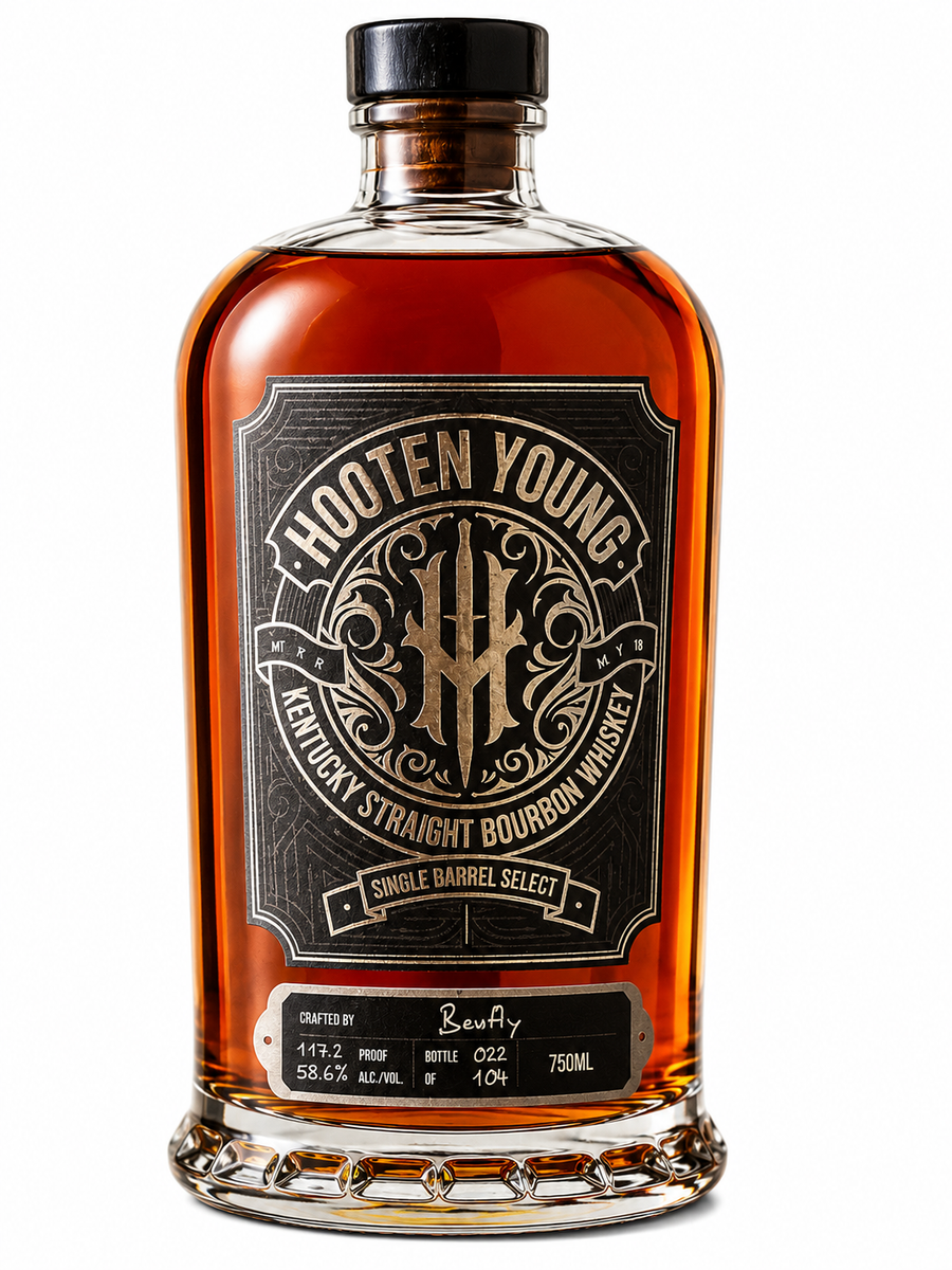 Hooten Young Bevfly Single Barrel Select Kentucky Straight Bourbon Whiskey 117.2 Proof 750 ML