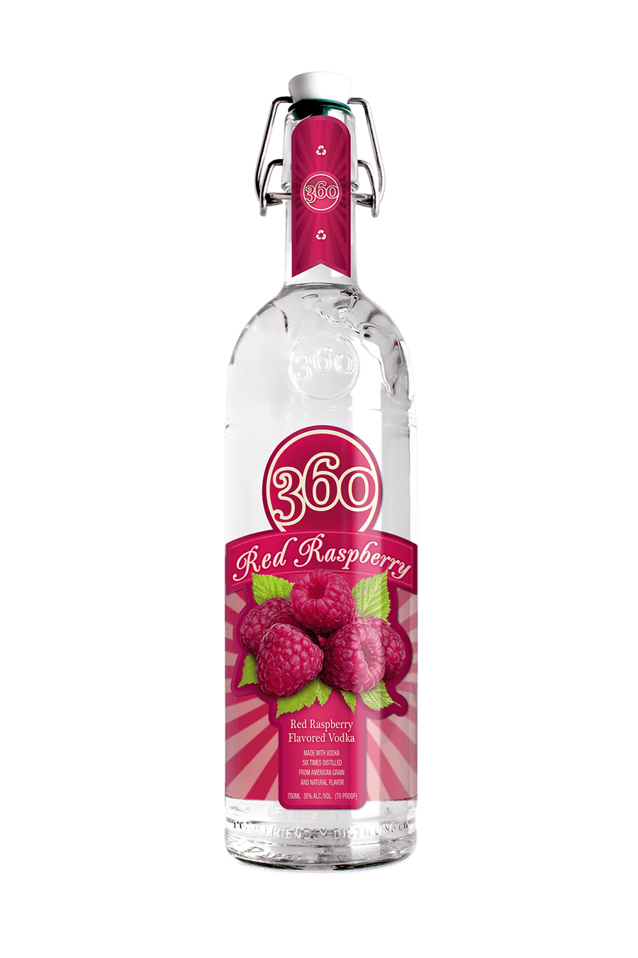 360 Red Raspberry Vodka 1 L
