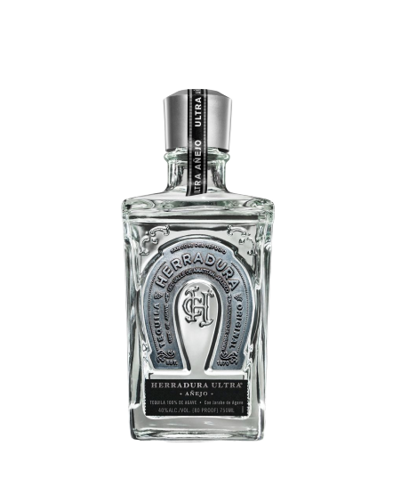Bottle of Herradura Ultra Anejo Tequila 750ML Crystal Clear Tequila