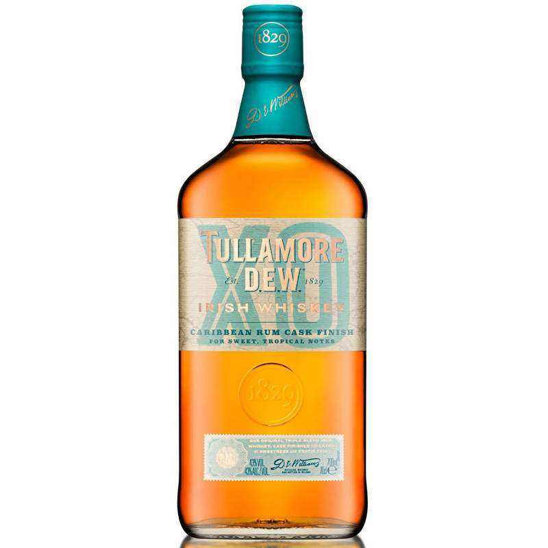 Tullamore D.E.W. XO Caribbean Rum Cask Finish Irish Whiskey bottle, 750 ML.