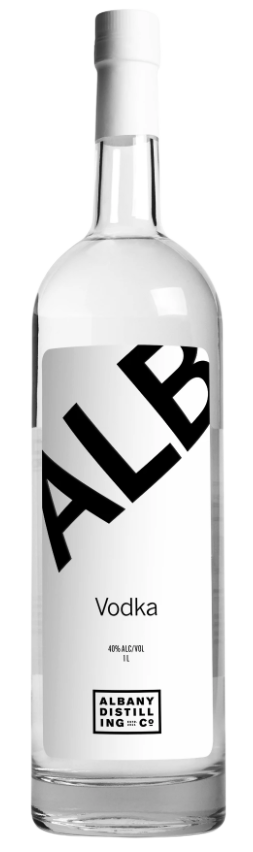 ALB Vodka 750 ML bottle, made from American corn, distilled six times for a clean and crisp taste.