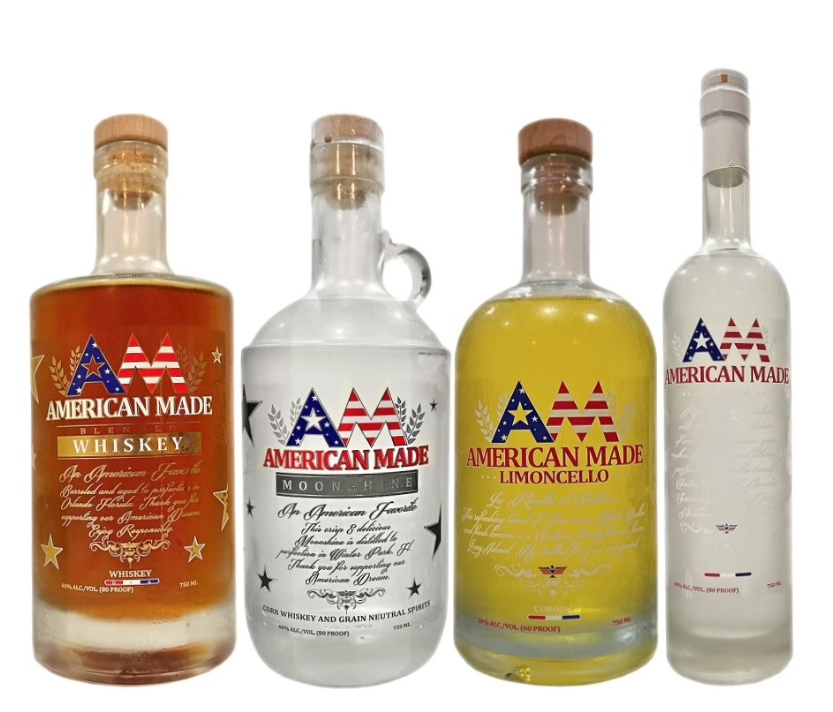 American Made Vodka & Whiskey Combo 750 ML 4-bottle sampler pack