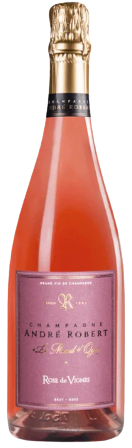 Andre Robert Champagne Extra Brut Rose De Vignes Premier Cru 750 ML