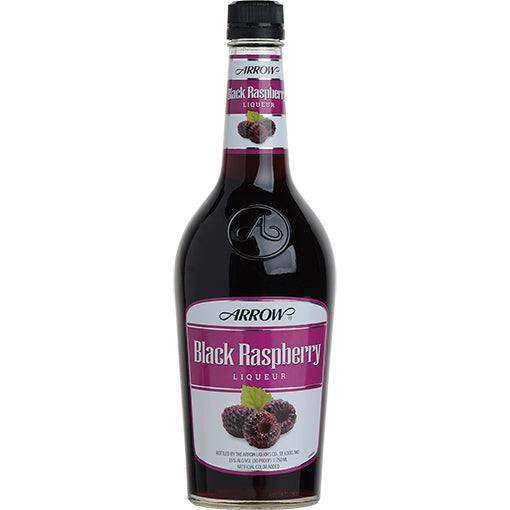 Arrow Black Raspberry Liqueur 1L bottle with rich raspberry flavor and bright red color
