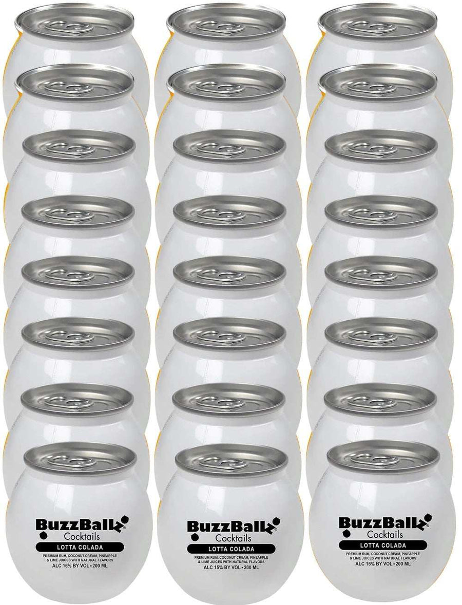BuzzBallz Lotta Colada 200ML ready-to-drink tropical cocktail cans