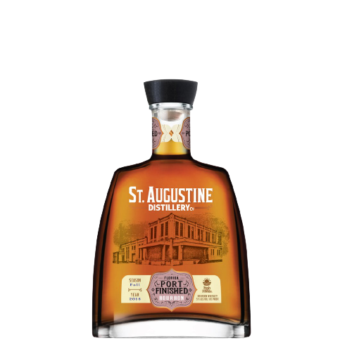 St. Augustine Florida Port Finished Bourbon 750 ML bottle with smooth, semi-sweet flavor notes.