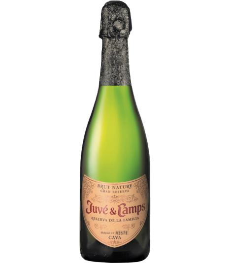 Juve & Camps Cava Brut Nature Reserva De La Familia 750 ML bottle of Gran Reserva sparkling wine