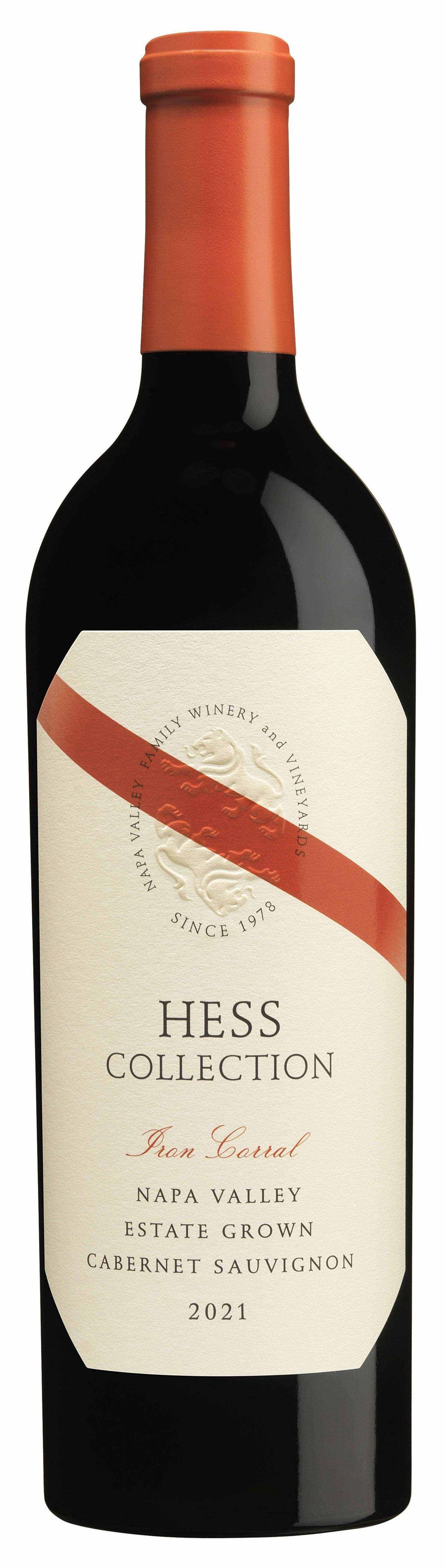 The Hess Collection Iron Corral Estate Grown Cabernet Sauvignon 2021 bottle.