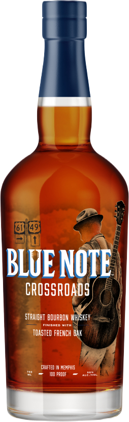 Blue Note Crossroads Bourbon Whiskey 750ML bottle with rich caramel and toasted oak flavor
