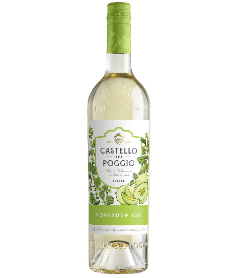 Castello Del Poggio Honeydew Joy 750ml wine bottle with honeydew melon design.