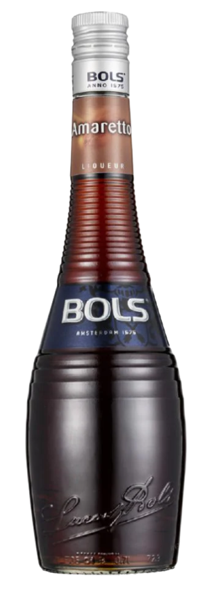 BOLS Amaretto Liqueur 750 ML bottle with almond-flavored label.