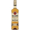 Bacardi Gold Rum 80 750 ML bottle with amber color, smooth medium-bodied flavor, and signature label.