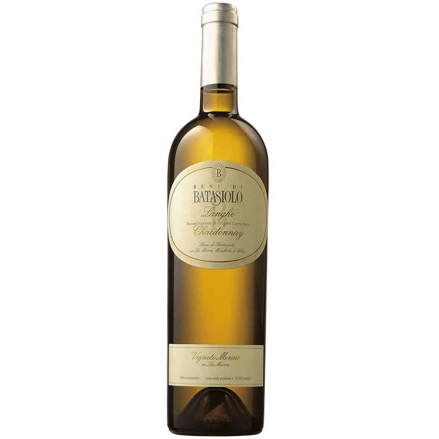 Beni di Batasiolo Morino Langhe Chardonnay 2022 wine bottle, showcasing refined Italian elegance and flavors.